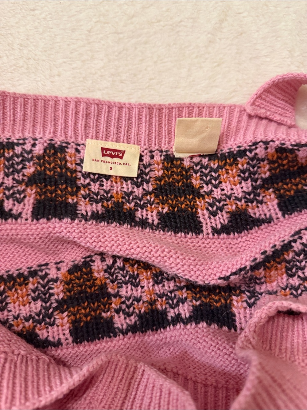 Levi's Pink Butterfly Cropped Knit Tank Top - Picture 6 of 6